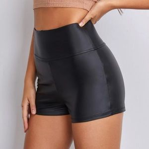 Leather shorts